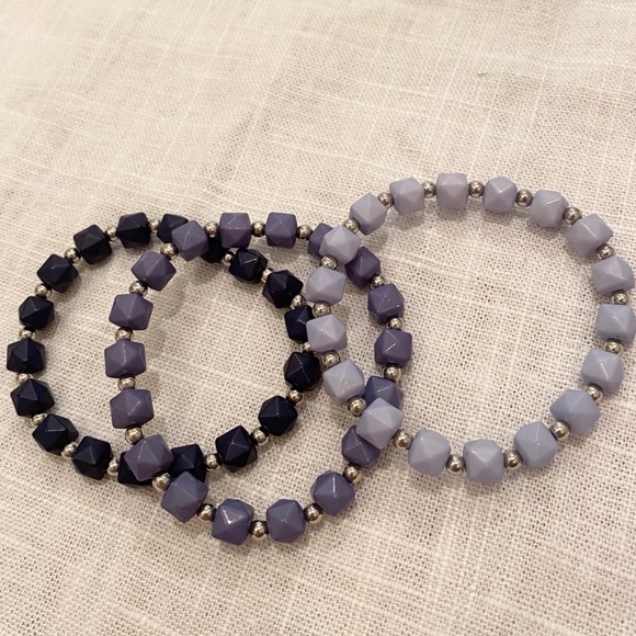 Alex & Ani Bracelet + 3 Blue Bracelets - Picture 3 of 4